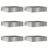 Vidaxl tuinrand 6 pcs zilver 50 x 50 x 13 cm gegalvaniseerd staal