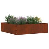 Vidaxl tuinrand 6 pcs roestig 50 x 50 x 13 cm cortenstaal