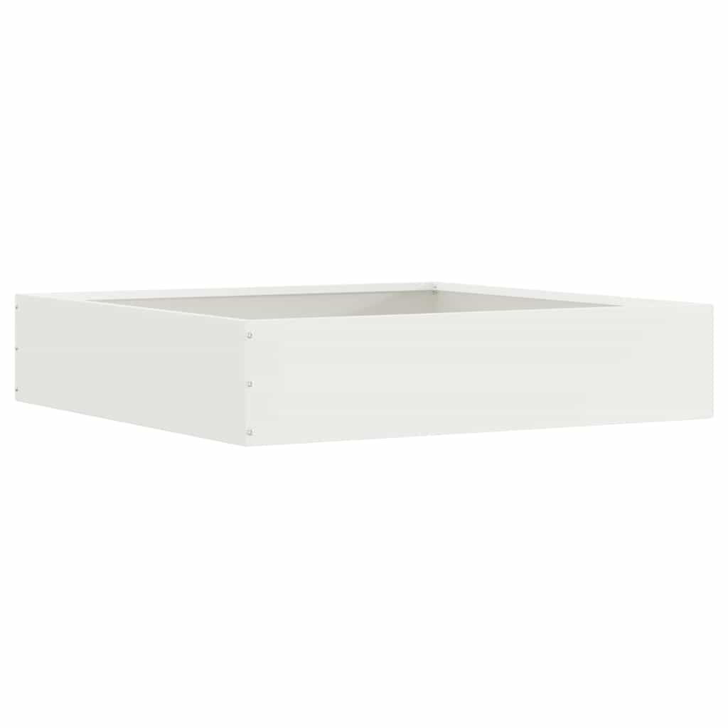 Vidaxl tuinrand wit 60 x 60 x 13 cm staal