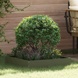 Vidaxl tuinrand olijf groen 60 x 60 x 13 cm staal