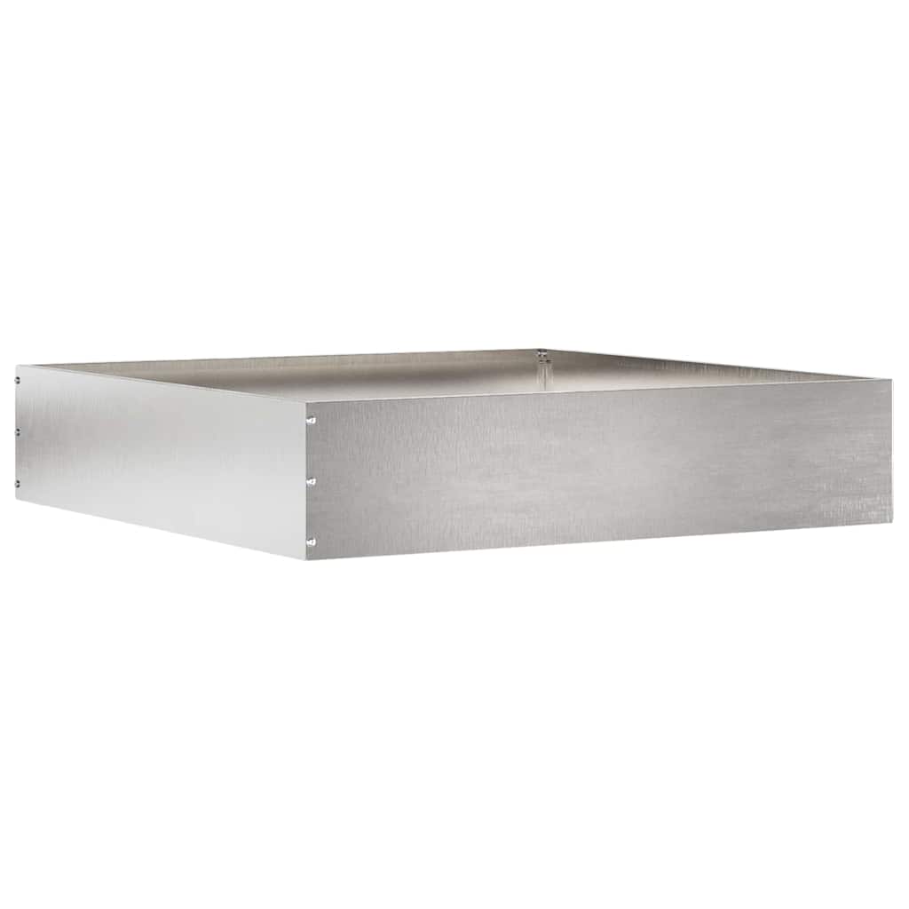 Vidaxl tuinrand zilver 60 x 60 x 13 cm roestvrij staal