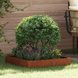 Vidaxl tuinrand 6 pcs roestig 60 x 60 x 13 cm cortenstaal