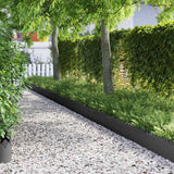 Vidaxl gazonranden 20 pcs zwart 103 x 0,05 x 22 cm staal
