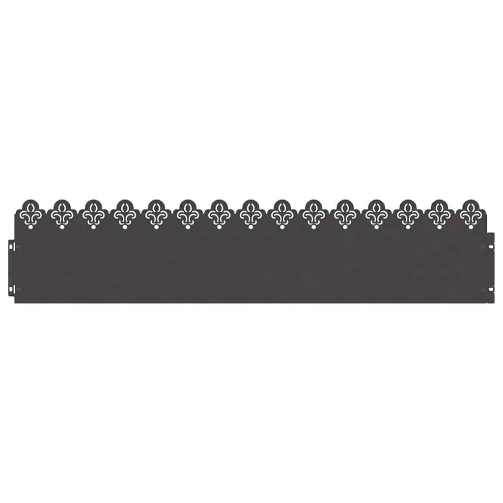 Vidaxl gazonranden 30 pcs zwart 103 x 0,05 x 22 cm staal