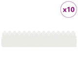 Vidaxl gazonranden 10 pcs wit 103 x 0,05 x 22 cm staal