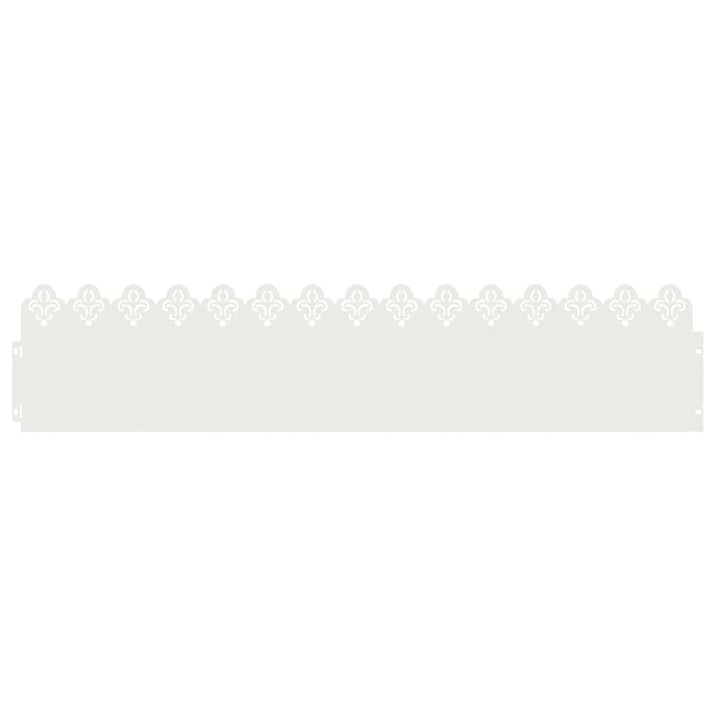 Vidaxl gazonranden 30 pcs wit 103 x 0,05 x 22 cm staal