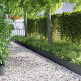 Vidaxl gazonranden 20 pcs antraciet 103 x 0,05 x 22 cm staal