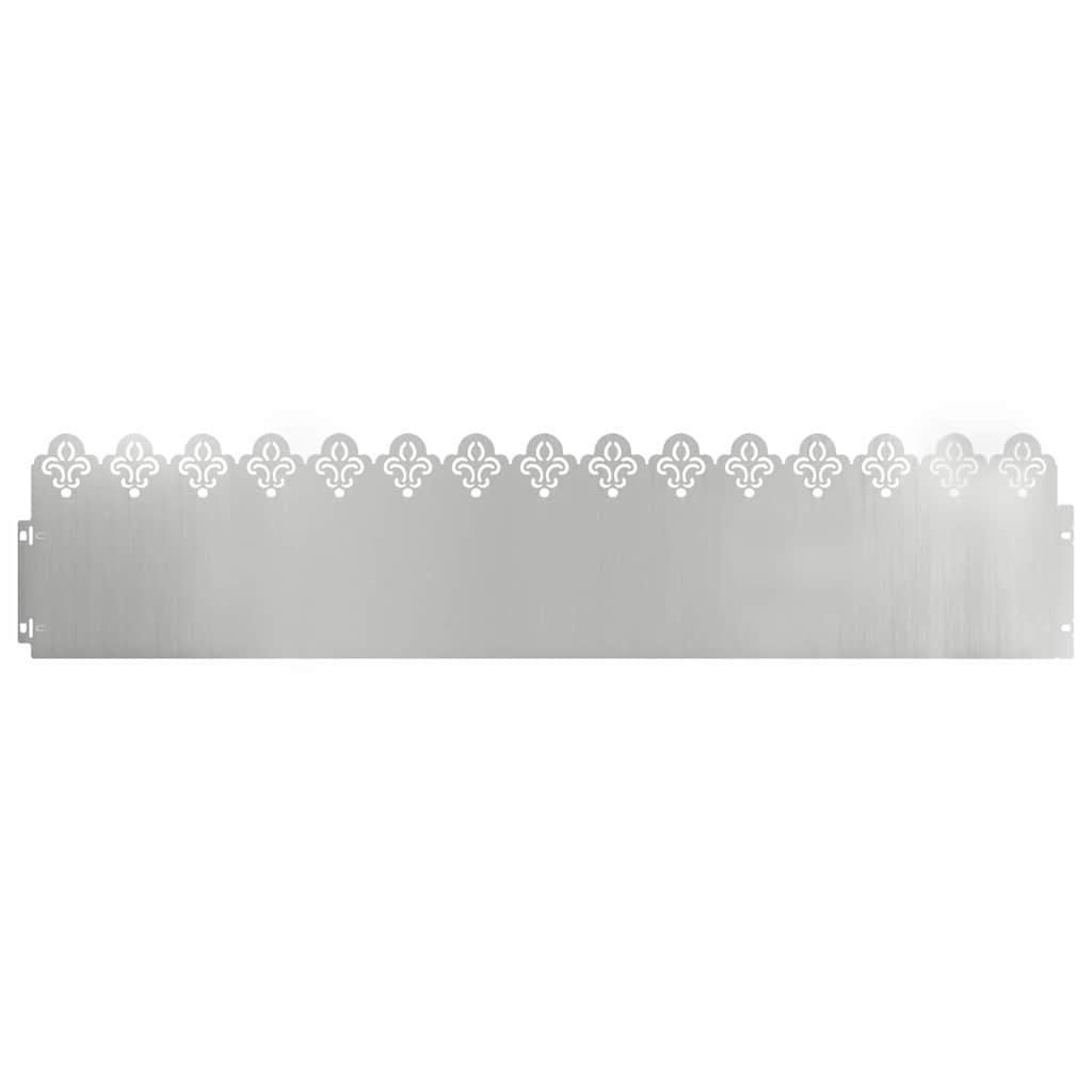 Vidaxl gazonranden 10 pcs zilver 103 x 0,05 x 22 cm
