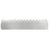Vidaxl gazonranden 10 pcs zilver 103 x 0,05 x 22 cm