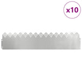 Vidaxl gazonranden 10 pcs zilver 103 x 0,05 x 22 cm