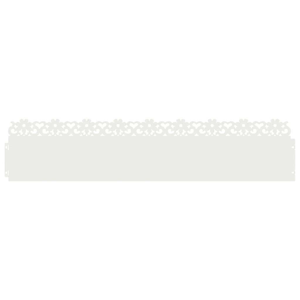 Vidaxl gazonranden 10 pcs wit 103 x 0,05 x 22 cm staal