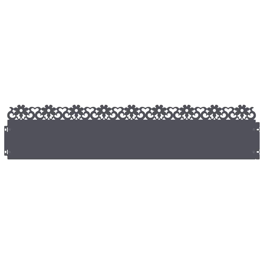 Vidaxl gazonranden 20 pcs antraciet 103 x 0,05 x 22 cm staal