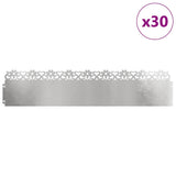 Vidaxl gazonranden 30 pcs zilver 103 x 0,05 x 22 cm roestvrij staal