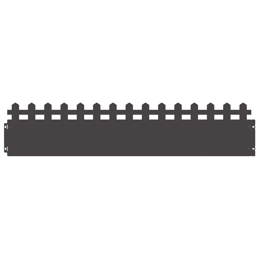 Vidaxl gazonranden 10 pcs zwart 103 x 0,05 x 22 cm staal