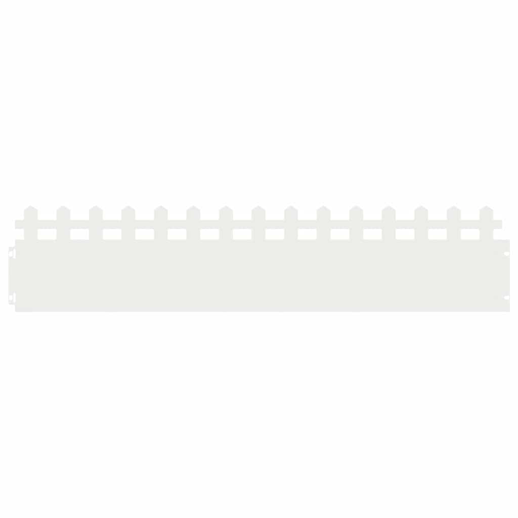 Vidaxl gazonranden 20 pcs wit 103 x 0,05 x 22 cm staal