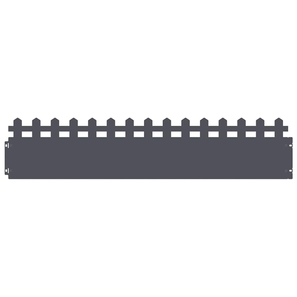 Vidaxl gazonranden 20 pcs antraciet 103 x 0,05 x 22 cm staal