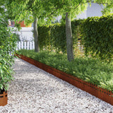 Vidaxl gazonranden 30 pcs roestig 103 x 0,05 x 22 cm cortenstaal