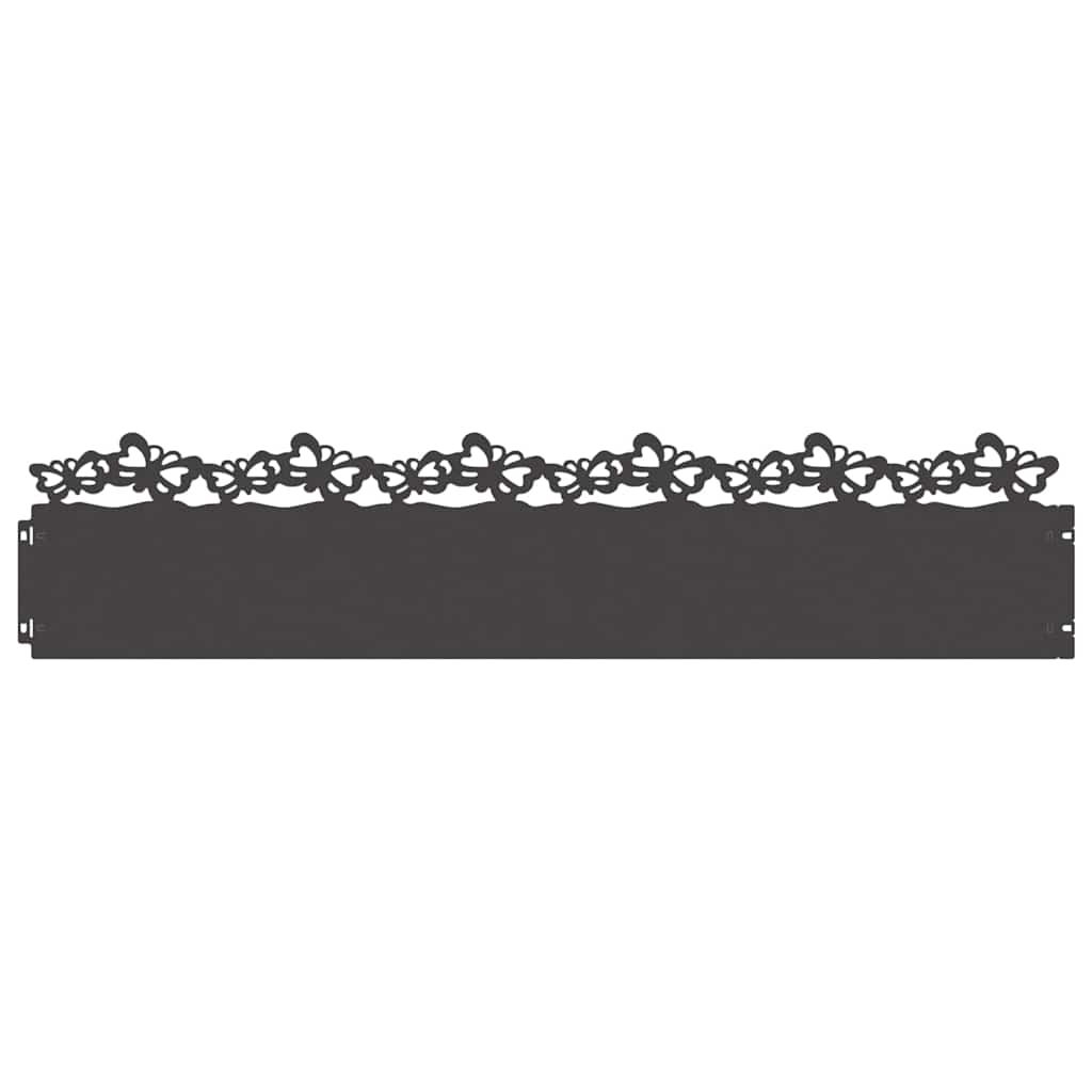 Vidaxl gazonranden 30 pcs zwart 103 x 0,05 x 22 cm staal