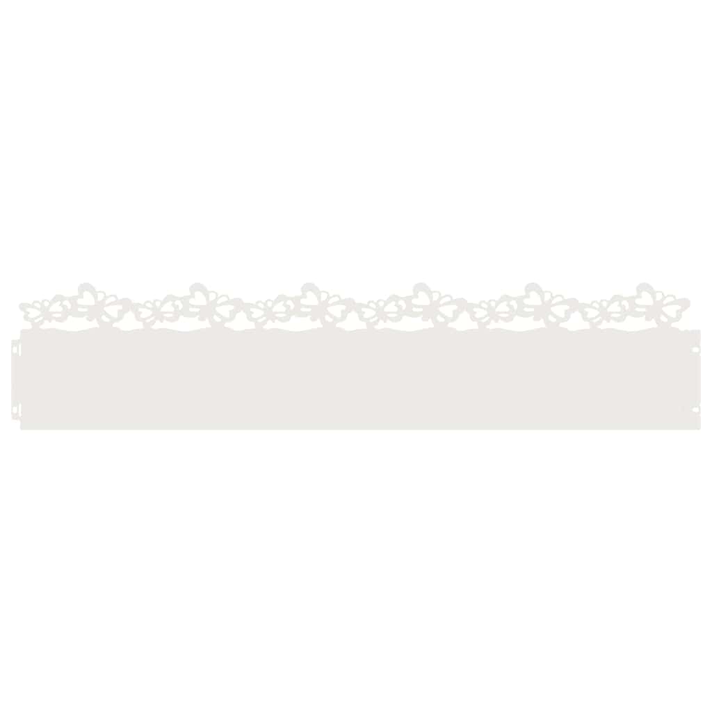 Vidaxl gazonranden 30 pcs wit 103 x 0,05 x 22 cm staal