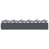 Vidaxl gazonranden 10 pcs antraciet 103 x 0,05 x 22 cm staal