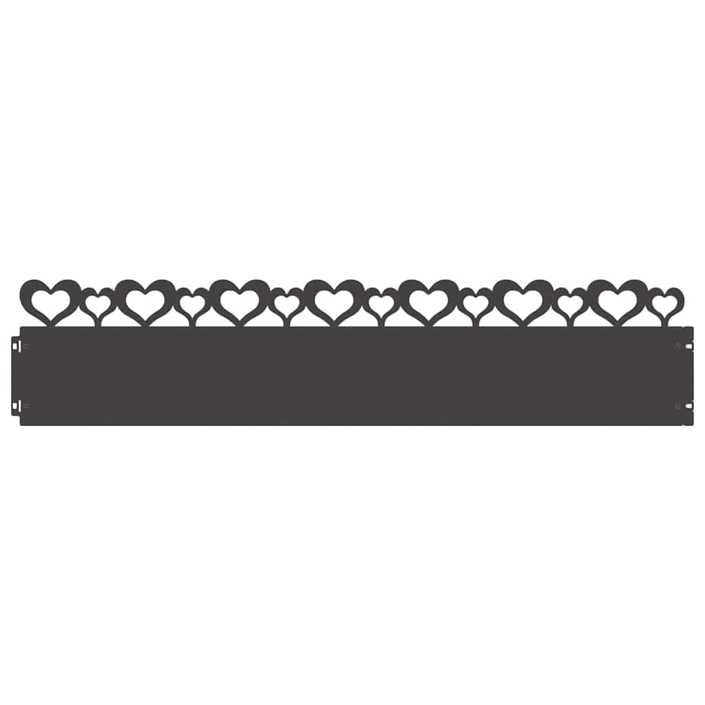 Vidaxl gazonranden 10 pcs zwart 103 x 0,05 x 22 cm staal