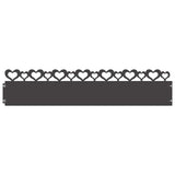 Vidaxl gazonranden 30 pcs zwart 103 x 0,05 x 22 cm staal
