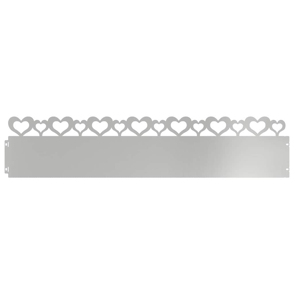 Vidaxl gazonranden 30 pcs zilver 103 x 0,05 x 22 cm