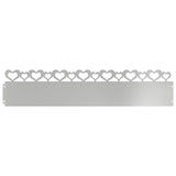 Vidaxl gazonranden 30 pcs zilver 103 x 0,05 x 22 cm