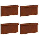 Vidaxl slakkenhekje 4 pcs roestig 50 x 3,5 x 25 cm cortenstaal