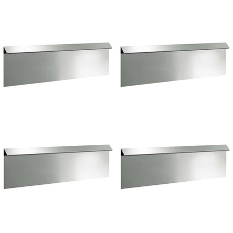 Vidaxl slakkenhekje 4 pcs zilver 100 x 3,5 x 25 cm