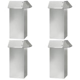 Vidaxl slakkenhekje 4 pcs zilver 13,5 x 13,5 x 25 cm