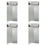 Vidaxl slakkenhekje 4 pcs zilver 10 x 10 x 25 cm gegalvaniseerd staal