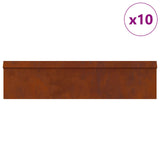 Vidaxl slakkenhekken 16 pcs roestig cortenstaal