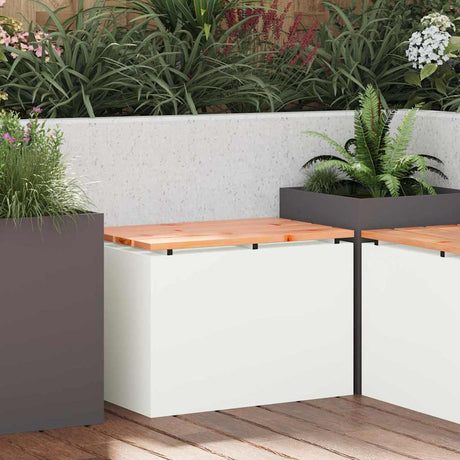 Vidaxl tuinbank wit 60 x 40 x 43 cm staal