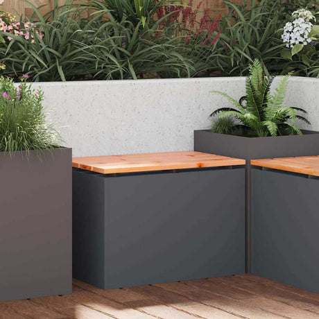 Vidaxl tuinbank 1-aantal zitplaatsen 60 x 40 x 43 cm staal antraciet