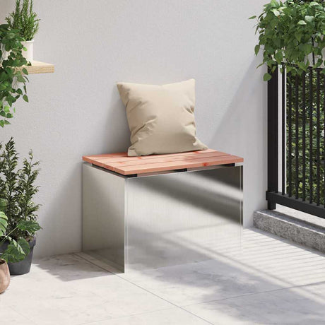 Vidaxl tuinbank zilver 60 x 40 x 43 cm roestvrij staal