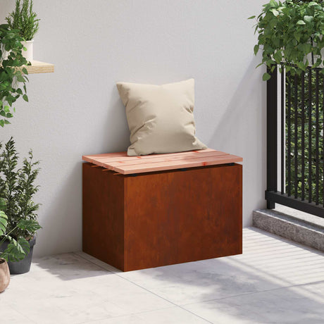 Vidaxl tuinbank 1 -seater 60 x 40 x 43 cm roestig rechthoekig