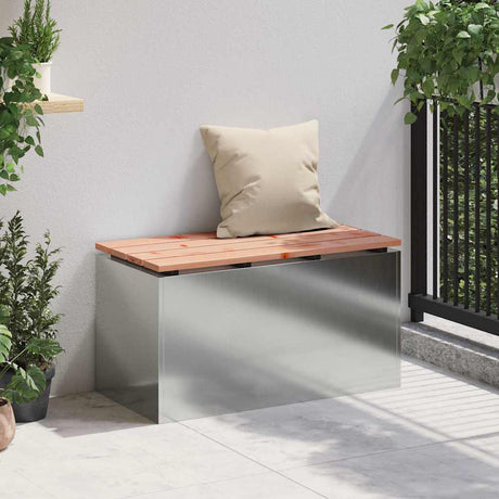 Vidaxl tuinbank zilver 80 x 40 x 43 cm gegalvaniseerd staal