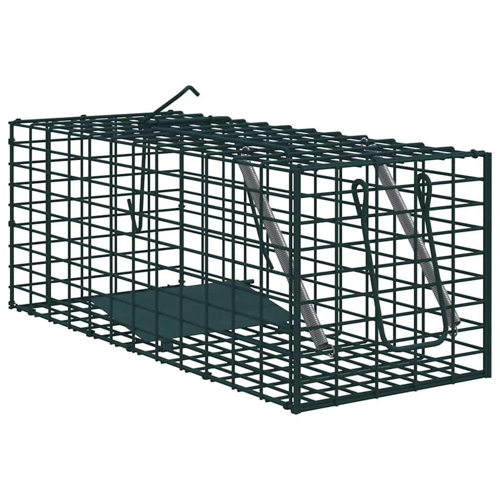 Vidaxl dierenvallen groen 31 x 13 x 12cm staal