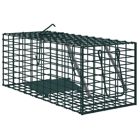Vidaxl dierenvallen groen 31 x 13 x 12cm staal