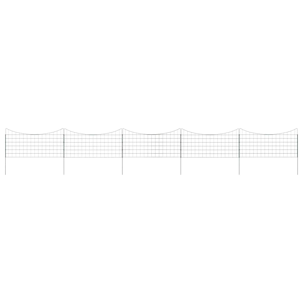 Vidaxl vijverhekken set 5 pcs groen 100 x 50 cm staal