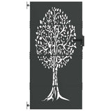 Vidaxl tuinpoort met slot zwart 85 x 200 cm poedergecoat staal