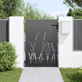 Vidaxl tuinpoort met slot zwart 85 x 125 cm poedergecoat staal