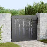 Vidaxl tuinpoort met slot zwart 85 x 175 cm poedergecoat staal