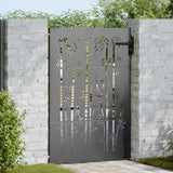 Vidaxl tuinpoort met slot zwart 85 x 125 cm poedergecoat staal