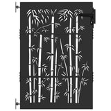 Vidaxl tuinpoort met slot zwart 85 x 150 cm poedergecoat staal