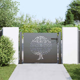Vidaxl tuinpoort met slot zwart 110 x 105 cm poedergecoat staal