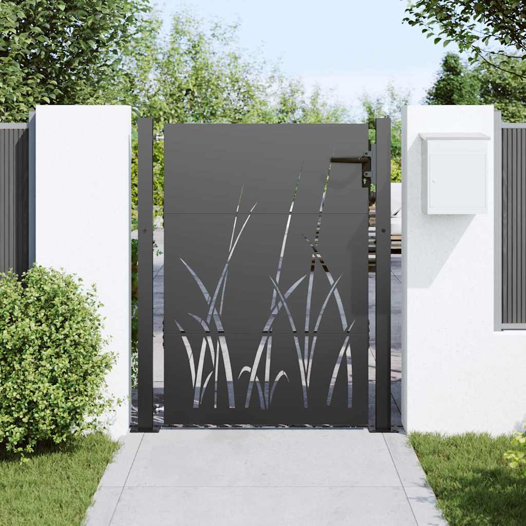 Vidaxl tuinpoort met slot zwart 100 x 125 cm poedergecoat staal