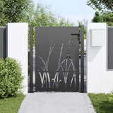 Vidaxl tuinpoort met slot zwart 110 x 155 cm poedergecoat staal