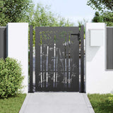 Vidaxl tuinpoort met slot zwart 110 x 130 cm gepoedercoat staal